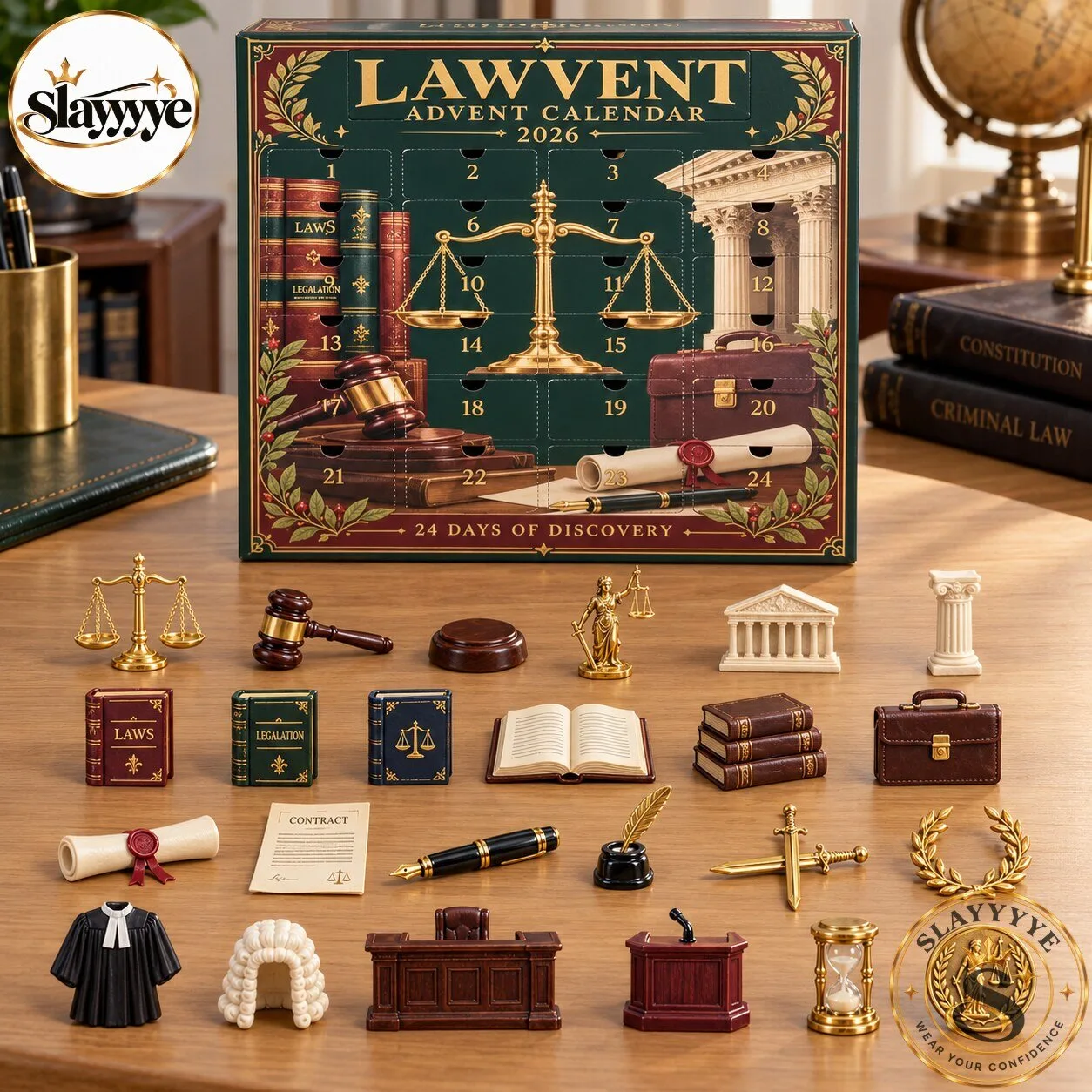 LAWVENT Advent Calendar 2026 with 24 Law-Themed Miniatures