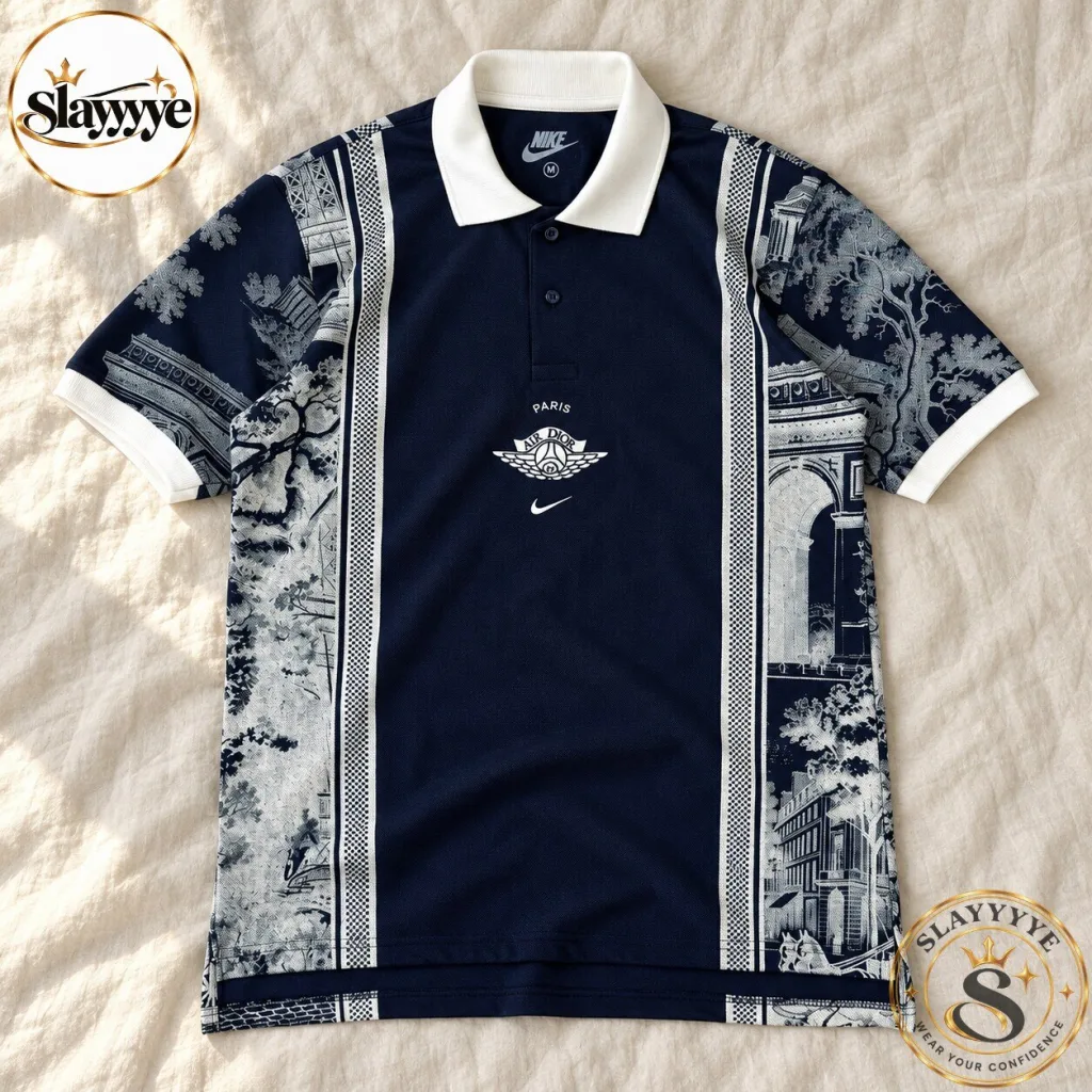 Psg X Rrq PSG x Nike x Dior Short Sleeve Polo Shirt