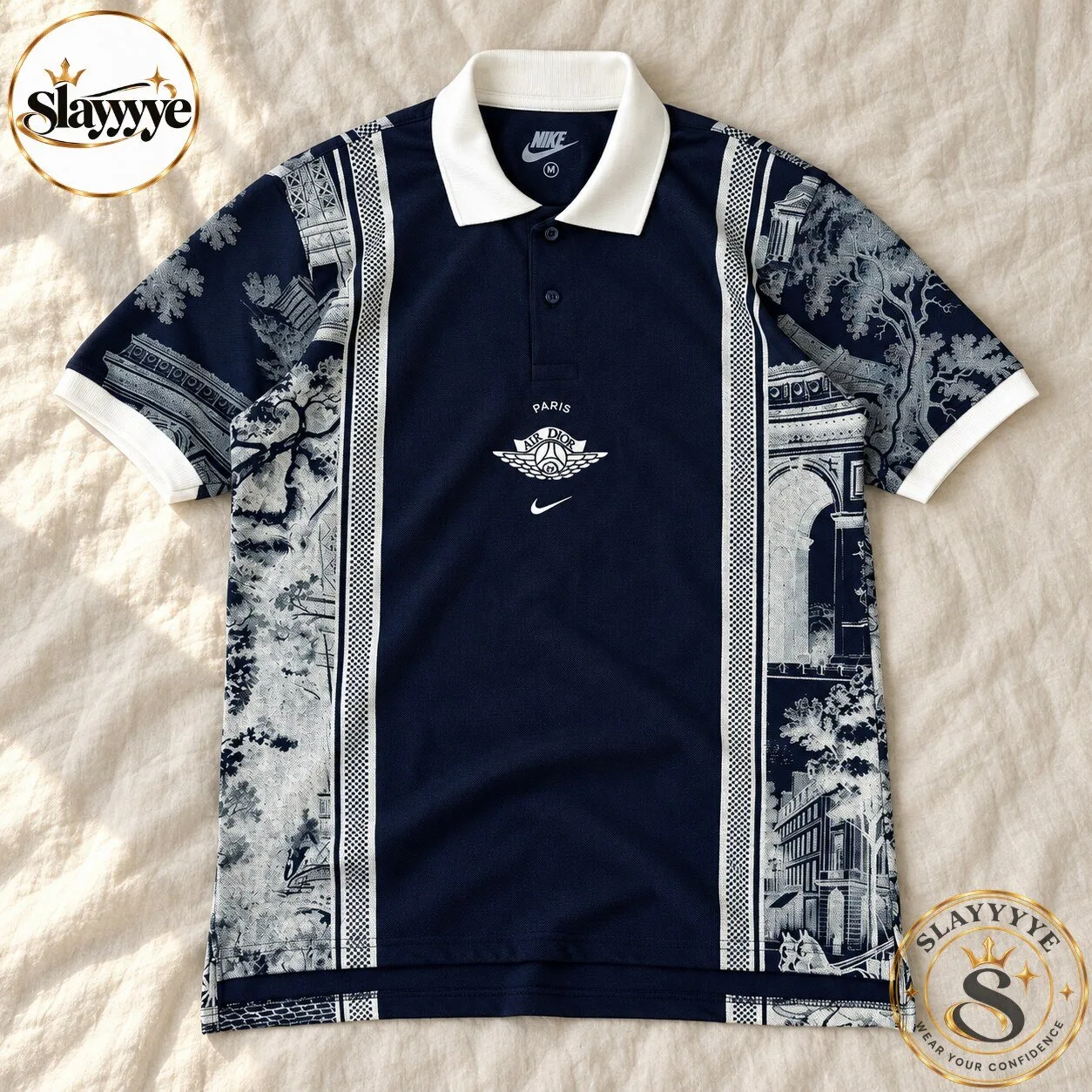PSG x Nike x Dior Short Sleeve Polo Shirt