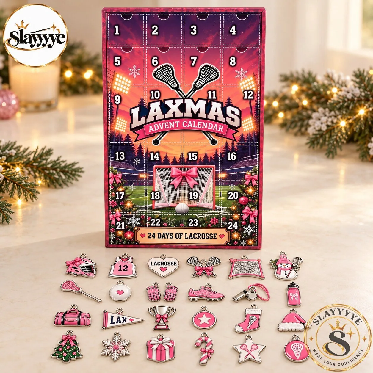 Laxmas Lacrosse Advent Calendar 2026 with 24 Collectible Charms